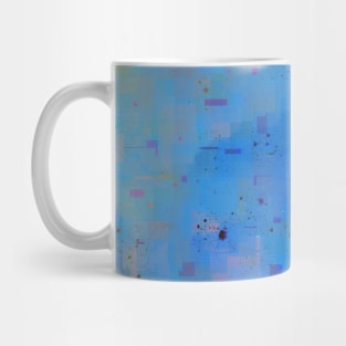 Blue Glitch Space All Over Mug